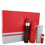 Perfume Masculino 360 Red Cx. Presente Perry Ellis 100 Ml Eau de Toilette + 7,5 Ml Mini Edt + 200 Ml Body 90 Ml + Gel de