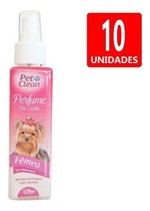 Ficha técnica e caractérísticas do produto Perfume para Cães e Gatos Fêmea Pet Clean 120ml Pós Banho 10un
