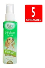 Perfume para Cães e Gatos Filhotes Pet Clean 120 Ml Banho 5un