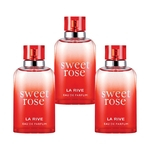 Ficha técnica e caractérísticas do produto Perfume Sweet Rose La Rive 100ml Edp CX com 3 unidades Atacado
