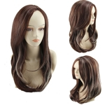 Ficha técnica e caractérísticas do produto European and American Cos Cartoon Wig Color Split Long Curly Hair Multi-Color Mixed Brown Pick Gold Cosplay Female Wig
