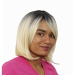 Ficha técnica e caractérísticas do produto Peruca Lace Wig Chanel Ombre Hair Loiro Claro 30cm Franja