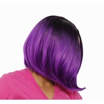 Ficha técnica e caractérísticas do produto Peruca Lace Wig Chanel Ombre Hair Roxa Roxo Sem Franja 30 Cm