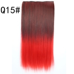 Ficha técnica e caractérísticas do produto Fashion Wig Peruca reta longa da peça Gradiente cor do cabelo humano peruca de cabelo