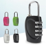 Pessoal Pertences Protector 4 Dial Digit Combinação Mala De Bagagem Código Metal Password Lock Cadeado