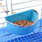 Ficha técnica e caractérísticas do produto Pequeno Pet fixo bacia do alimento Coelho bacia do alimentador Chew resistente Semicircunferência Food Box