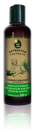 Ficha técnica e caractérísticas do produto PetLab Extractos - Condicionador Cães Adultos - Abacate e Aloe Vera - 300 Ml