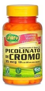 Ficha técnica e caractérísticas do produto Picolinato de Cromo Unilife 60 Cáps