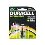 Ficha técnica e caractérísticas do produto Pilha Recarregável AAA com 2 Duracell - 7506295349938-ÚNICO