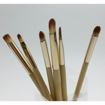 Pinceis maquiagem para olhos Kit 6 un cor Bambu e Rose Gold