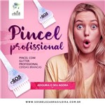 Ficha técnica e caractérísticas do produto Pincel com Glitter Profissional Personalizado Tam G - Sos Beleza Brasileira