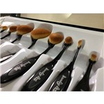 Ficha técnica e caractérísticas do produto Pincel Escova Oval para Maquiagem - Kit C/10