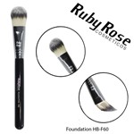 Ficha técnica e caractérísticas do produto Pincel para Maquiagem Ruby Rose Foundation HB-F60