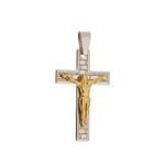 Ficha técnica e caractérísticas do produto Pingente Crucifixo de Aço Inox Gold
