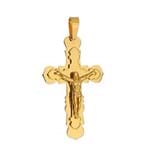 Ficha técnica e caractérísticas do produto Pingente Crucifixo Dourado de Aço Inox