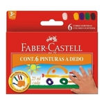 Ficha técnica e caractérísticas do produto Pintura Dedo 6 Cores 25ml Faber-castell