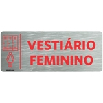 Ficha técnica e caractérísticas do produto Placa Indicação Setor - Vestiário Feminino
