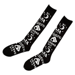Ficha técnica e caractérísticas do produto Placa mulheres Coxa alta meias longas Ladies Cartas Moda Padrão Ouija Over The Knee Sock