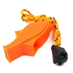 Ficha técnica e caractérísticas do produto Plastic Whistle competição Sports Dolphin Forma Whistle Emergência Ferramenta de Sobrevivência Basketball Whistle Hockey com corda
