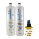 Ficha técnica e caractérísticas do produto Plástica Dos Fios Óleo De Coco 4d Zen Hair 2x1 Litro + Argan