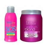 Ficha técnica e caractérísticas do produto Platinum Blond Matizador Platinum 1kg e SOS Miracle 300ml - Forever Liss
