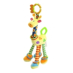 Ficha técnica e caractérísticas do produto Plush infantil bonito do bebê Desenvolvimento macia Giraffe animal Handbells chocalhos lidar com brinquedos Com mordedor bebê Toy @ZJF Plush toys