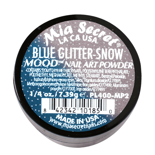 Ficha técnica e caractérísticas do produto Pó Acrílico | Blue Glitter-Snow | 7.39 Gr | Mia Secret