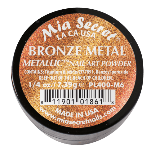 Ficha técnica e caractérísticas do produto Pó Acrílico | Bronze Metal | 7.39 Gr | Mia Secret