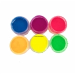 Ficha técnica e caractérísticas do produto Po Acrilico Colorido Neon 6 Unid Porcelana Acrigel