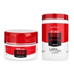 Pó Descolorante Intense Red 250g + Máscara Capilar Intense Red 300g Light Hair