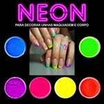 Ficha técnica e caractérísticas do produto Po Neon Decoracao Unhas de Gel Po Neon Sombra Para Maquiagem Cod 01