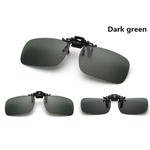 Polarizada Óculos Day Night Vision Driving Sunglasses Clip-on Lens flip-up