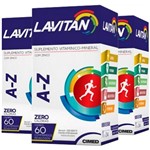 Ficha técnica e caractérísticas do produto Polivitamínico Lavitan A-Z - 3 Unidades de 60 Comprimidos - Cimed