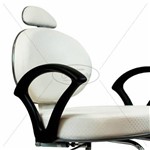 Ficha técnica e caractérísticas do produto Poltrona Cadeira Carol Reclinável Moveis Salao Cabeleireiro - Cor: Branco Bling
