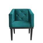Ficha técnica e caractérísticas do produto Poltrona Cadeira Decorativa Rafa Escritório Sala de Estar Quarto Recepção Suede - Azul Turquesa