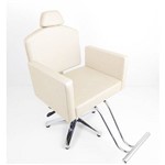 Ficha técnica e caractérísticas do produto Poltrona Cadeira Heidi Reclinável Móveis para Salão - Cor: Pérola Acetinado