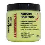 Ficha técnica e caractérísticas do produto Pomada Modeladora Keratin Hair Food 380g - Salon Line