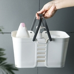 Ficha técnica e caractérísticas do produto Port¨¢til Bath cesta de lavanderia Banho Artigos de higiene Caixa de armazenamento Organizer Titular