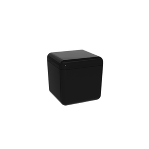 Ficha técnica e caractérísticas do produto Porta-algodão/cotonete Cube 8,5 X 8,5 X 8,5 Cm - Preto Coza