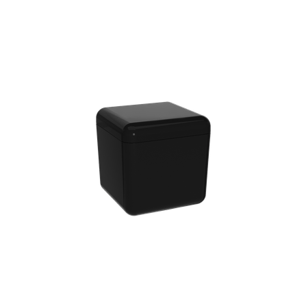 Ficha técnica e caractérísticas do produto Porta-algodão/cotonete Cube - PT 8,5 X 8,5 X 8,5 Cm Preto Coza