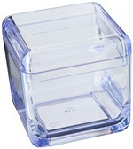 Ficha técnica e caractérísticas do produto Porta Algodão/Cotonetes Cube, Coza, Cristal