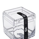Ficha técnica e caractérísticas do produto Porta Algodão/Cotonetes Cube Cristal 20879/0009 - Coza