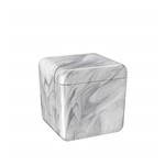 Ficha técnica e caractérísticas do produto Porta Algodão/cotonetes Cube M Coza Mármore Branco