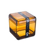 Ficha técnica e caractérísticas do produto Porta Algodão/Cotonetes Cube Mel 20879/0456 - Coza