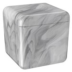 Ficha técnica e caractérísticas do produto Porta Algodão e Cotonetes Coza Cube – Mármore Branco