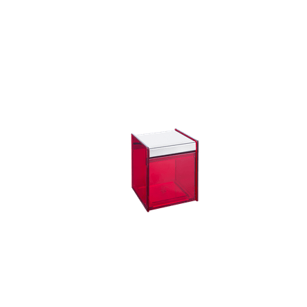 Ficha técnica e caractérísticas do produto Porta Algodão - Quadrata 8 X 8 X 11,5 Cm Vermelho Brinox