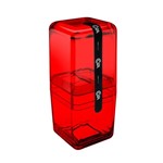 Ficha técnica e caractérísticas do produto Porta Escova com Tampa Cube Vermelho - Coza - Brinox