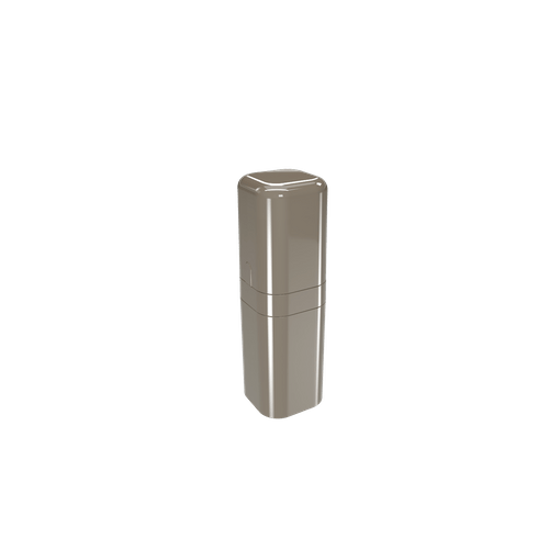 Porta-escova com Tampa Splash - WGR 6,5 X 6,5 X 22,5 Cm Warm Gray Coza