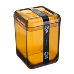 Ficha técnica e caractérísticas do produto Porta Escova Cube 8,5 X 8,5 X 10,5cm Mel Coza.