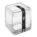 Ficha técnica e caractérísticas do produto Porta Escova Cube 8x8x10cm Cristal 20876/0009 - Coza - TRANSPARENTE